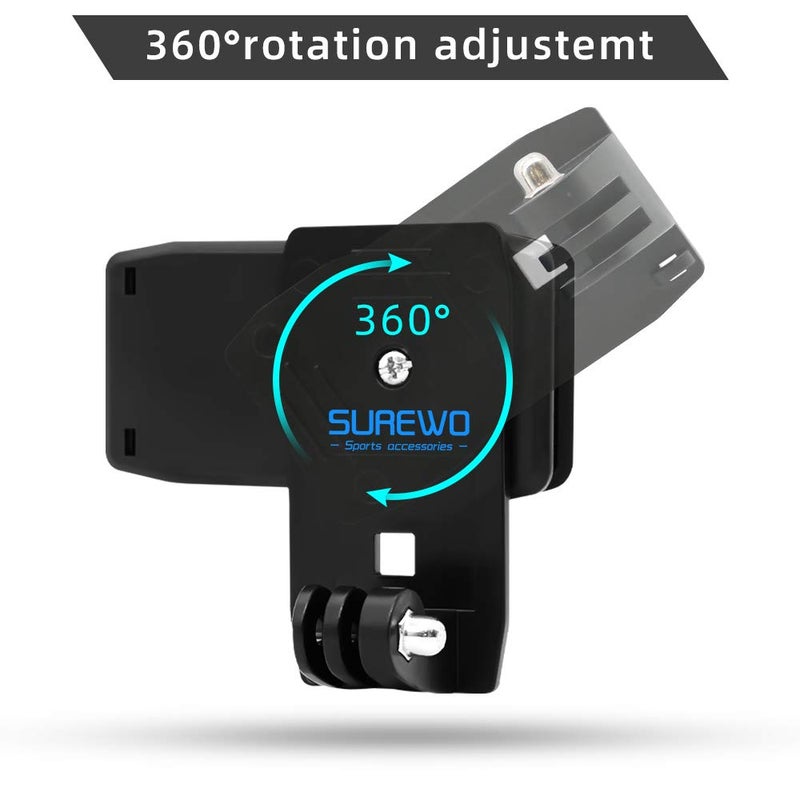 SUREWO حامل حزام حقيبة SUREWO مع مشبك سريع متوافق مع كاميرات Gopro Hero 13/12/11/10/9/8/7/6(2018)/5 باللون الأسود، وDJI Osmo Action 5 pro/4/3/2 والمزيد - Image 2
